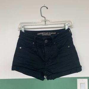American Eagle Black Denim Shorts